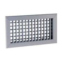 Grille de soufflage double déflexion à ailettes réglables. Finition aluminium anodisé AC 102 D F3 200X100 Aldes 11050577