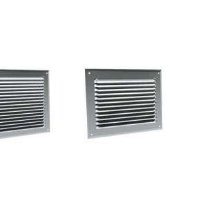 Grilles à auvents en aluminium brut GA AL 165 x 165 Anjos 6804