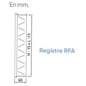 Registre pour grille de soufflage RFA 1000X125 Atlantic 528485