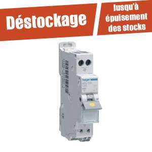 déstockage Hager - Disjoncteur 1P+N 3kA C-20A connexion SanVis 1 Module