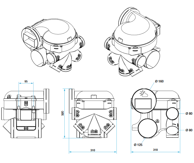 easyhome hygro premium microwatt aldes dimensions